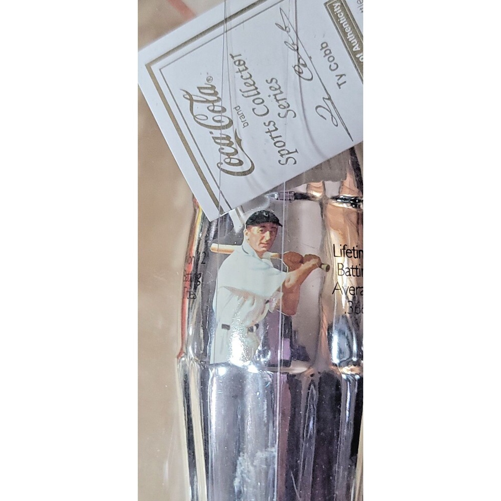 Ty COBB 1994  Commemorative Bottle Coca-Cola SILVER #1319/2000 COA Georgia Peach